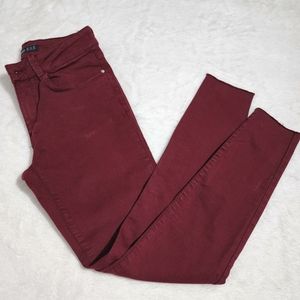 Zara Burgundy skinny jeans legging size 4